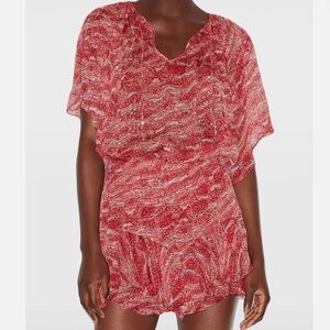Isabel Marant Étoile Neslya Printed Georgette Top NWT